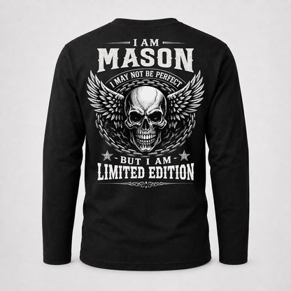 MASON P01-K24-229 – Personalized Skull Graphic Apparel “I Am NAME I May Not Be Perfect But I Am Limited Edition”