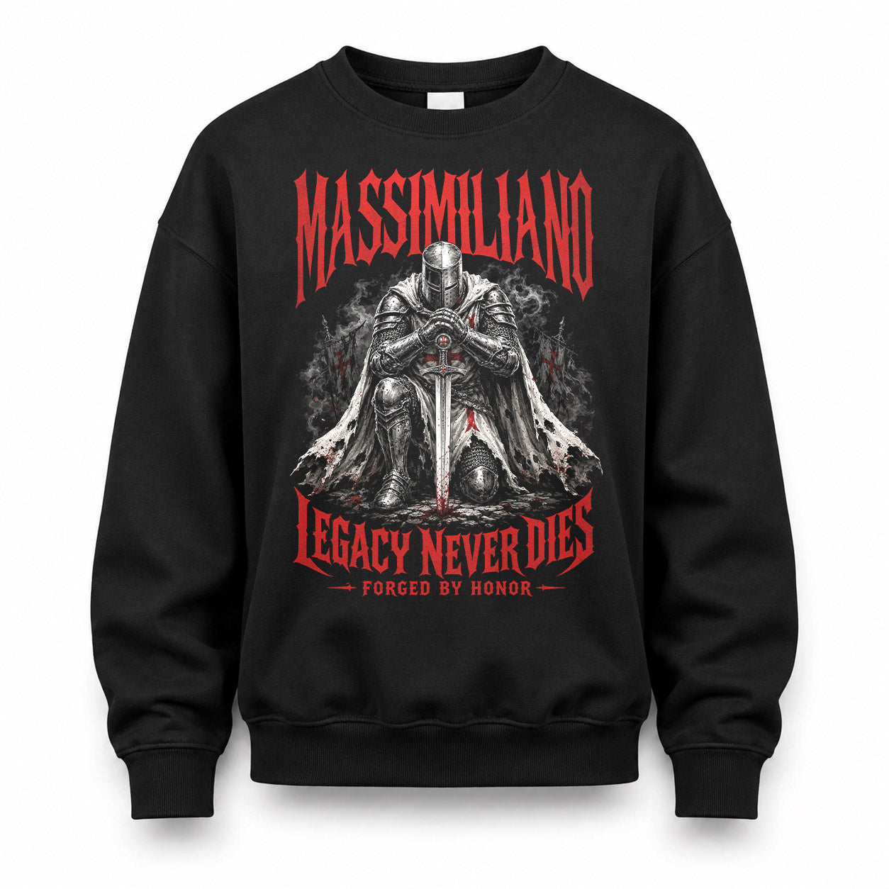 MASSIMILIANO HS90-K04-109 - NAME Legacy Never Dies Forged By Honor Personalized Knight