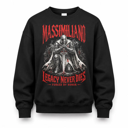 MASSIMILIANO HS90-K04-109 - NAME Legacy Never Dies Forged By Honor Personalized Knight
