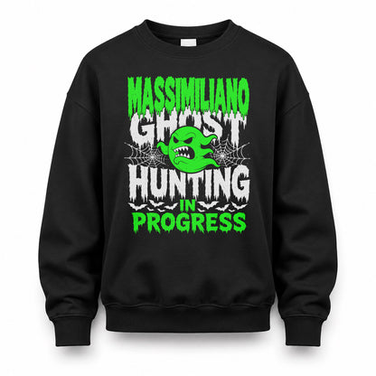MASSIMILIANO HW22-K06-109 - NAME Ghost Hunting In Progress Personalized Halloween Shirt