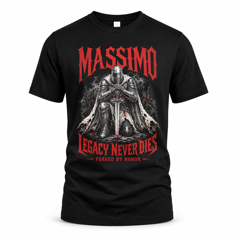 MASSIMO HS90-K04-109 - NAME Legacy Never Dies Forged By Honor Personalized Knight