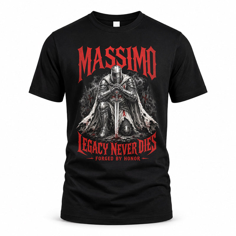 MASSIMO HS90-K04-109 - NAME Legacy Never Dies Forged By Honor Personalized Knight