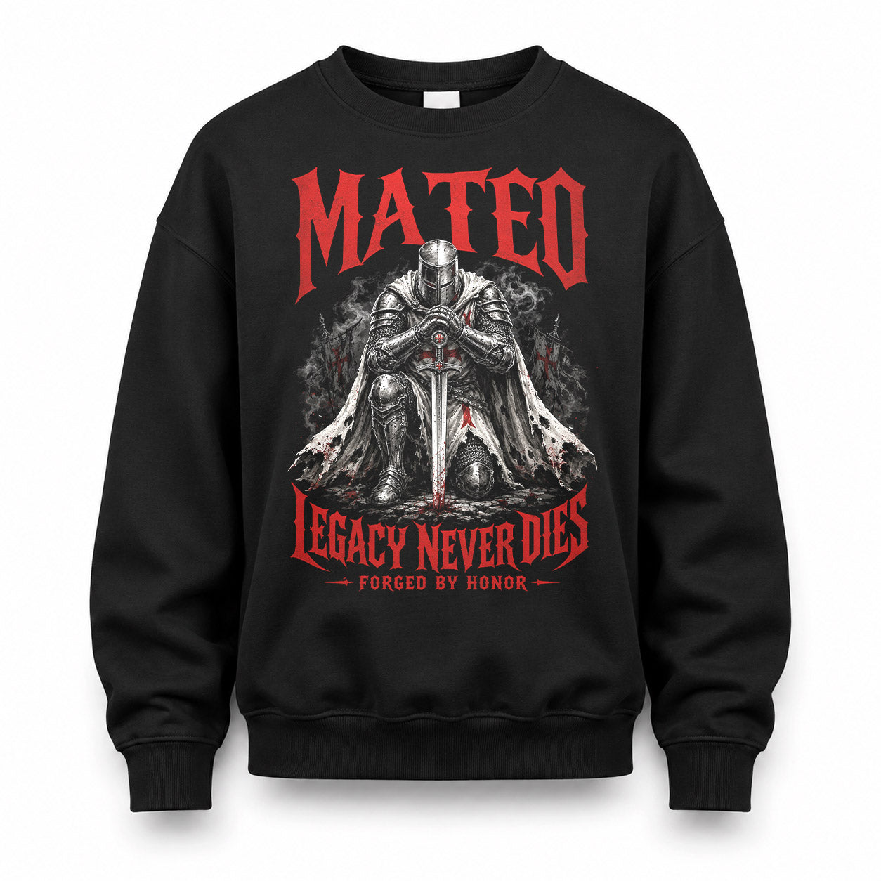 MATEO HS90-K04-109 - NAME Legacy Never Dies Forged By Honor Personalized Knight