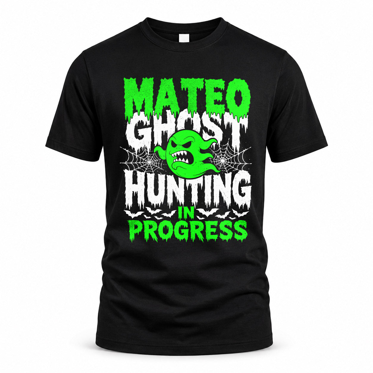 MATEO HW22-K06-109 - NAME Ghost Hunting In Progress Personalized Halloween Shirt