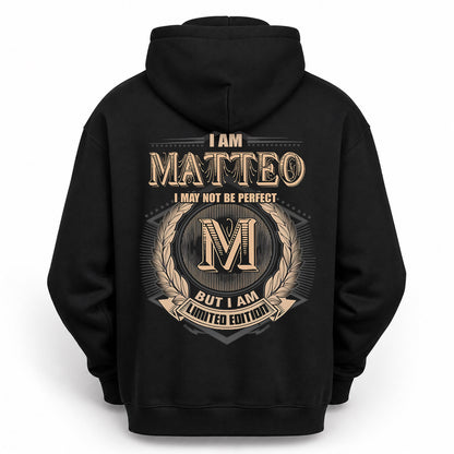 MATTEO PH55-T25-Personalized Name Quote Apparel “I Am NAME May Not Be Perfect But I Am Limited Edition”