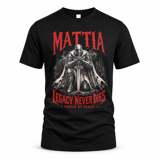 MATTIA HS90-K04-109 - NAME Legacy Never Dies Forged By Honor Personalized Knight