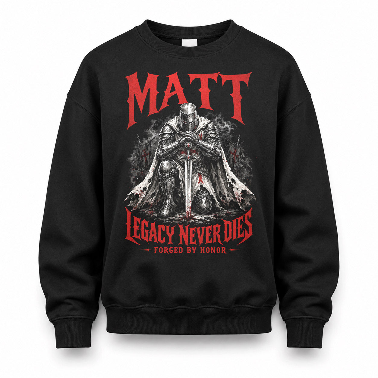 MATT HS90-K04-109 - NAME Legacy Never Dies Forged By Honor Personalized Knight