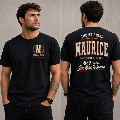 MAURICE W68-F2-168 – Personalized Original Issue Apparel “The Original NAME Certified One-of-One"