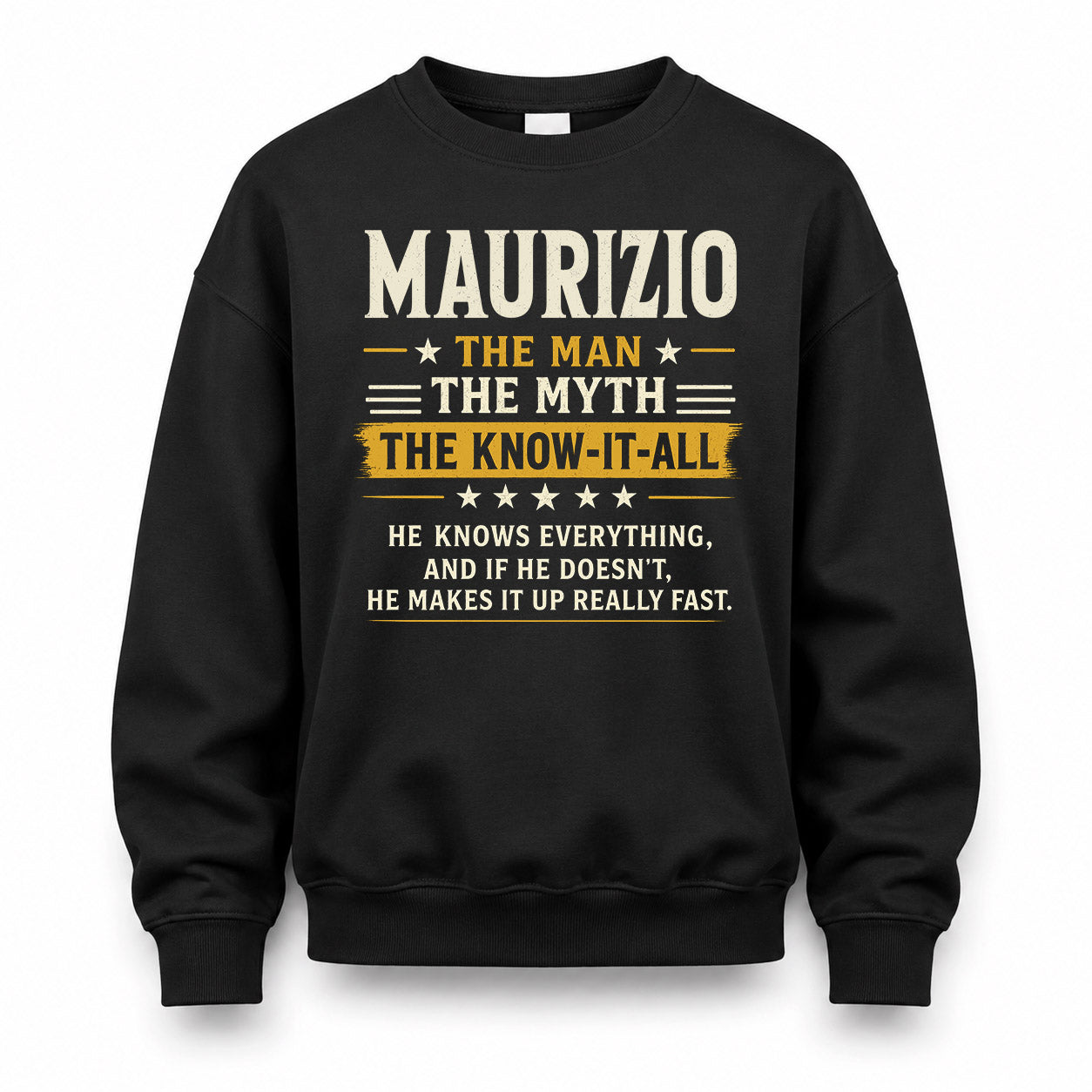 MAURIZIO TM90-K04-125 - NAME Legendary Know-It-All Personalized Funny Shirt