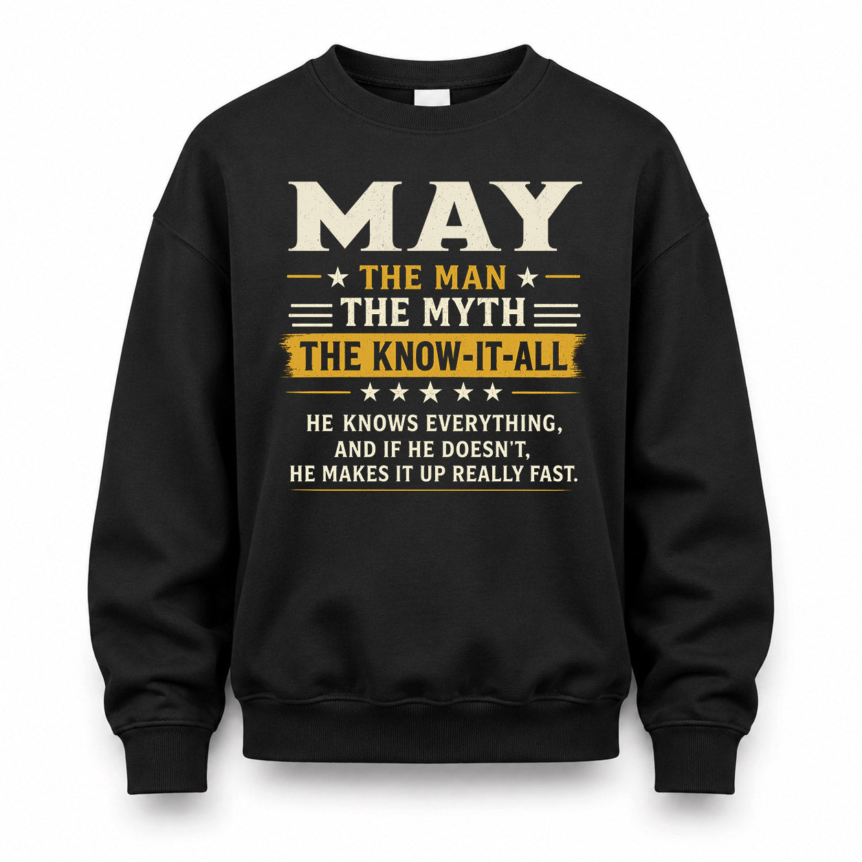 MAY TM90-K04-125 - NAME Legendary Know-It-All Personalized Funny Shirt