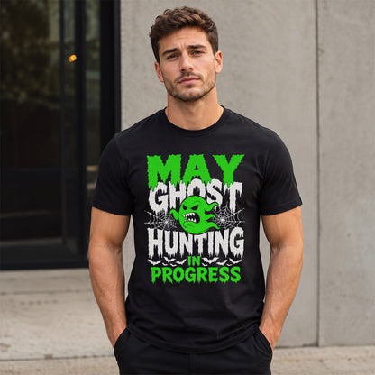 MAY HW22-K06-109 - NAME Ghost Hunting In Progress Personalized Halloween Shirt
