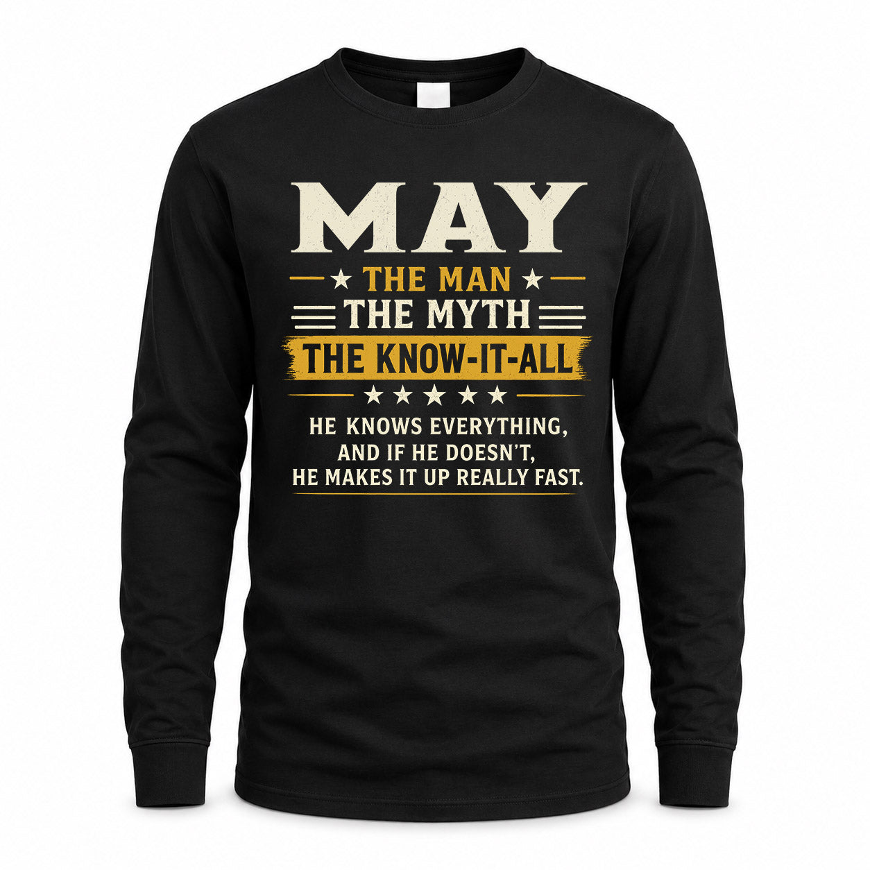 MAY TM90-K04-125 - NAME Legendary Know-It-All Personalized Funny Shirt