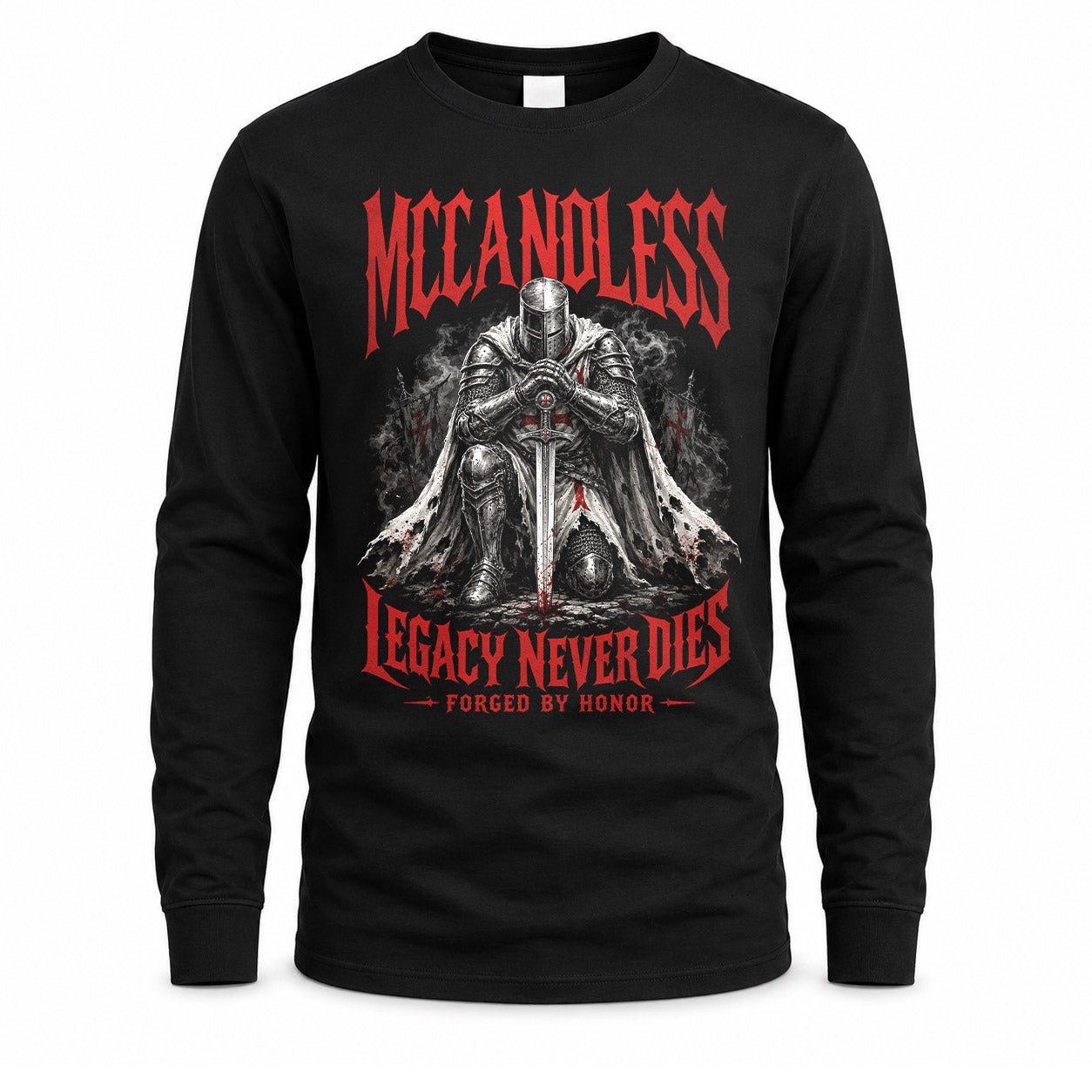 MCCANDLESS HS90-K04-109 - NAME Legacy Never Dies Forged By Honor Personalized Knight