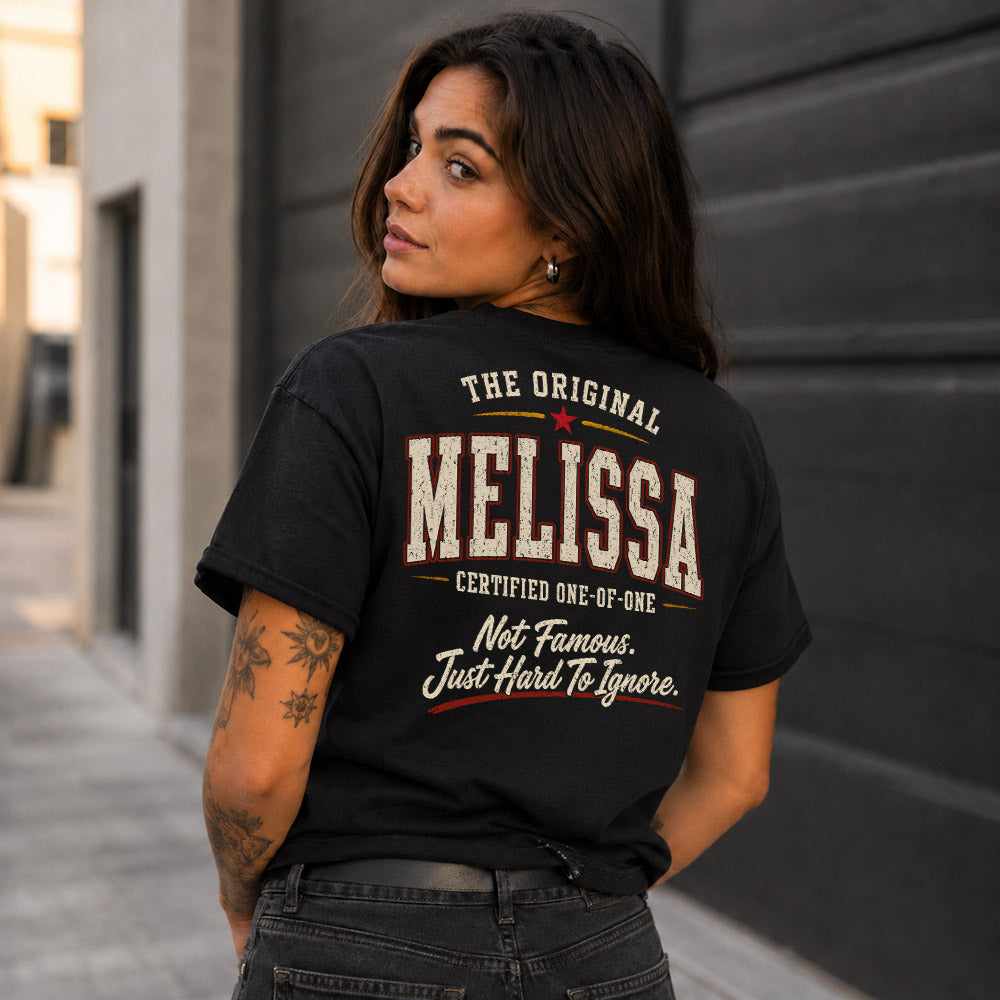 MELISSA W68-F2-168 – Personalized Original Issue Apparel “The Original NAME Certified One-of-One"