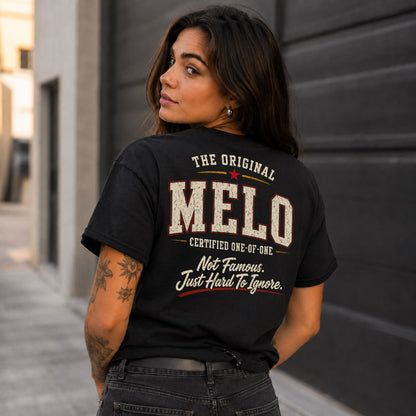 MELO W68-F2-168 – Personalized Original Issue Apparel “The Original NAME Certified One-of-One"