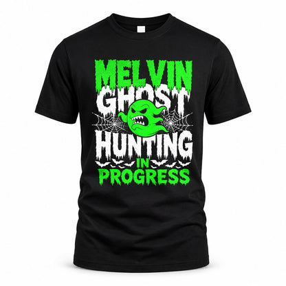 MELVIN HW22-K06-109 - NAME Ghost Hunting In Progress Personalized Halloween Shirt