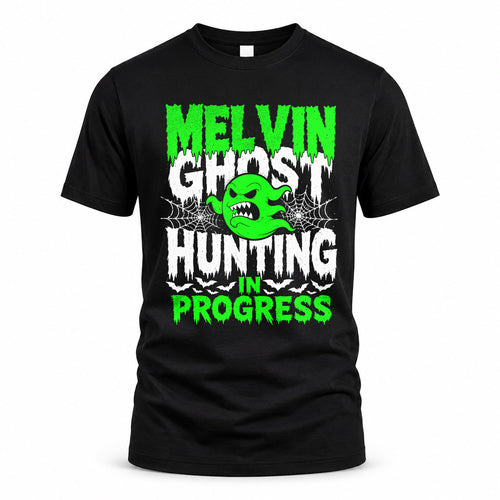 MELVIN HW22-K06-109 - NAME Ghost Hunting In Progress Personalized Halloween Shirt