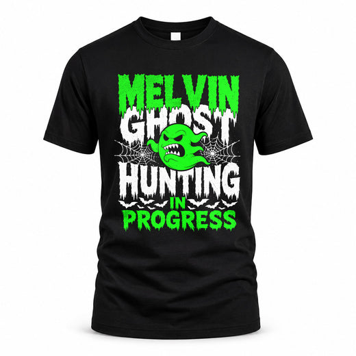 MELVIN HW22-K06-109 - NAME Ghost Hunting In Progress Personalized Halloween Shirt