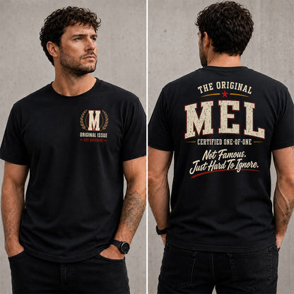 MEL W68-F2-168 – Personalized Original Issue Apparel “The Original NAME Certified One-of-One"