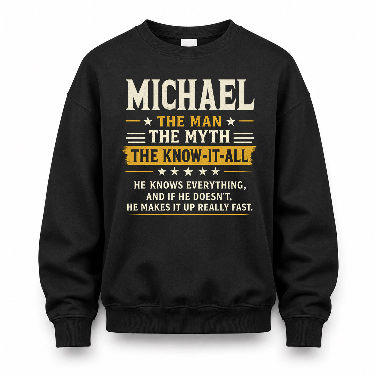 MICHAEL TM90-K04-125 - NAME Legendary Know-It-All Personalized Funny Shirt