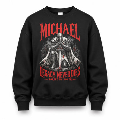 MICHAEL HS90-K04-109 - NAME Legacy Never Dies Forged By Honor Personalized Knight