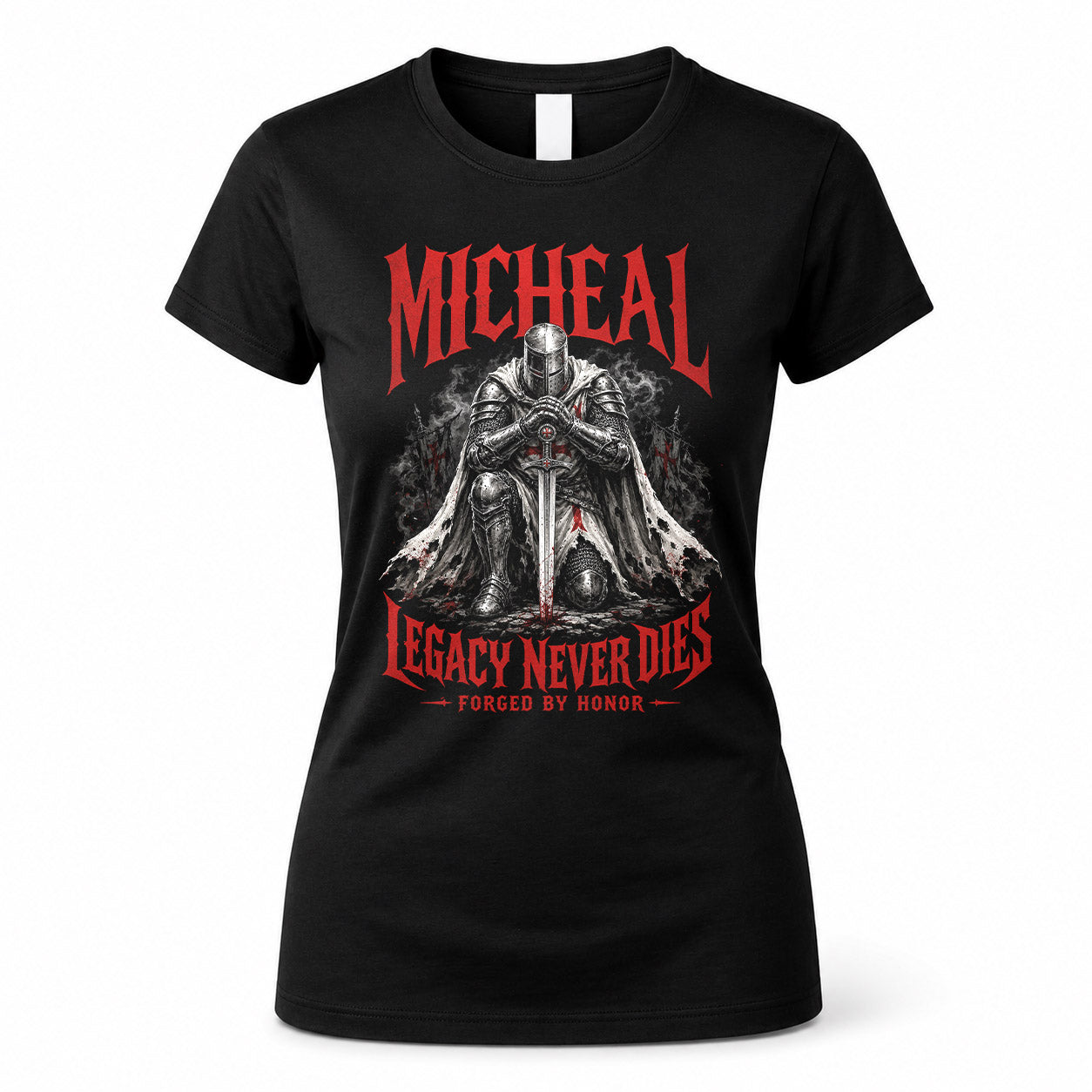 MICHEAL HS90-K04-109 - NAME Legacy Never Dies Forged By Honor Personalized Knight