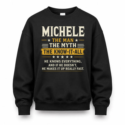 MICHELE TM90-K04-125 - NAME Legendary Know-It-All Personalized Funny Shirt