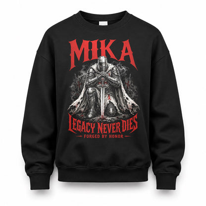 MIKA HS90-K04-109 - NAME Legacy Never Dies Forged By Honor Personalized Knight