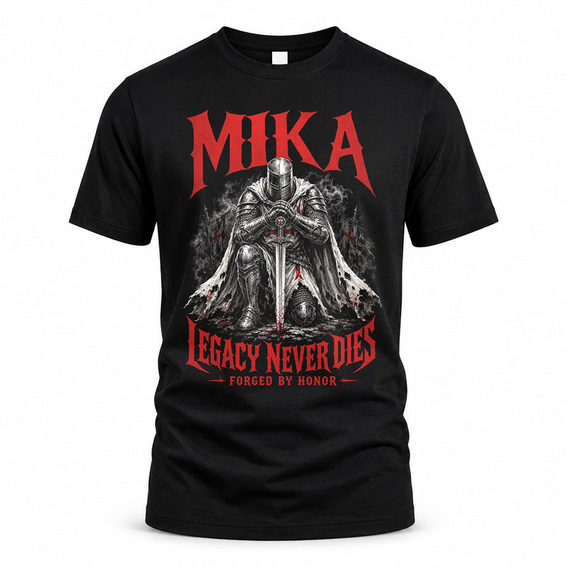 MIKA HS90-K04-109 - NAME Legacy Never Dies Forged By Honor Personalized Knight