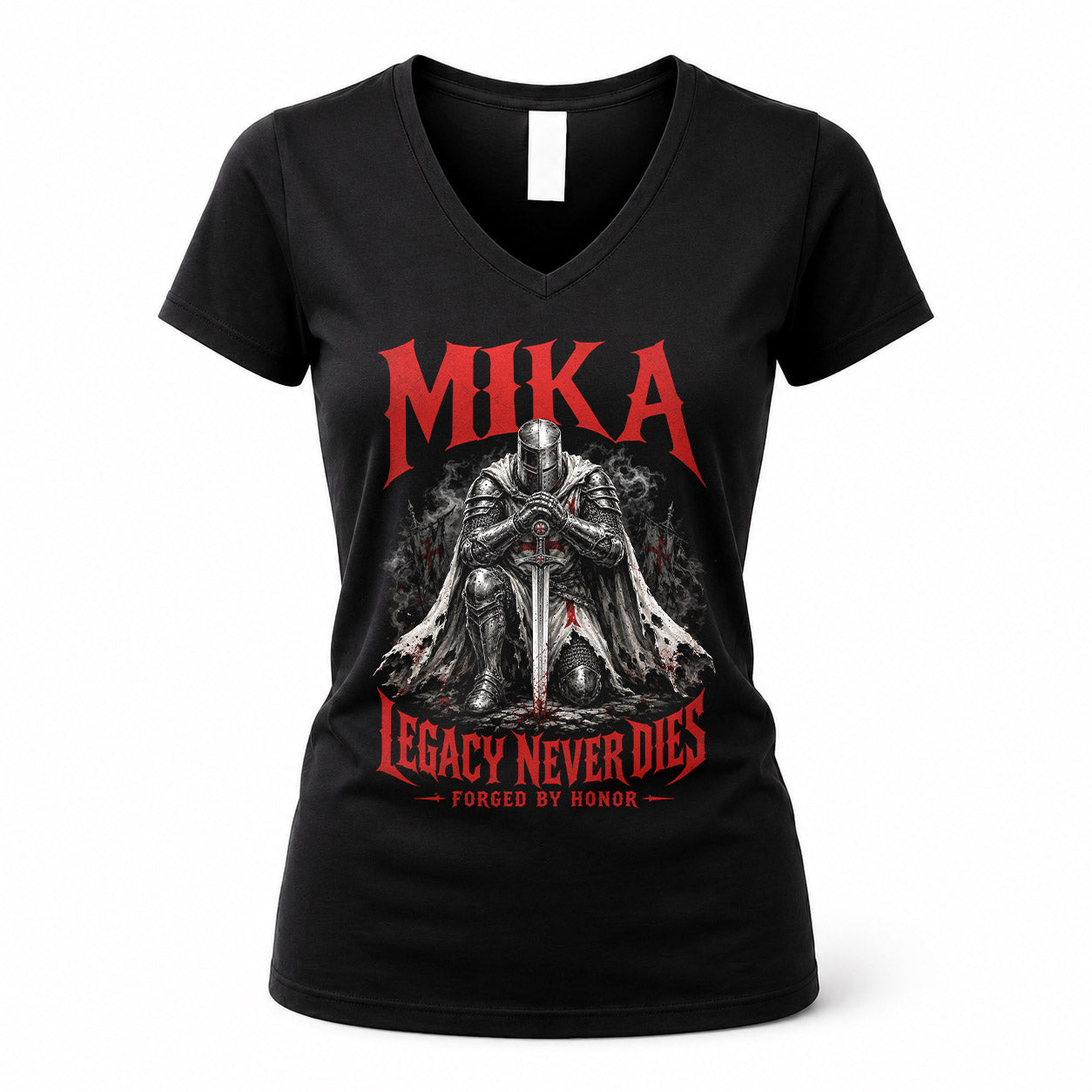 MIKA HS90-K04-109 - NAME Legacy Never Dies Forged By Honor Personalized Knight