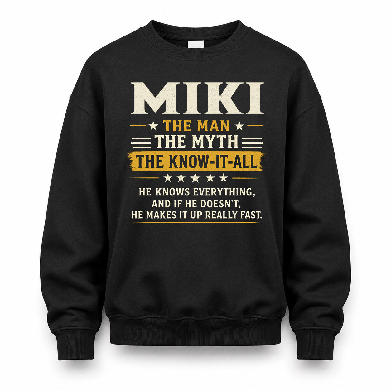 MIKI TM90-K04-125 - NAME Legendary Know-It-All Personalized Funny Shirt