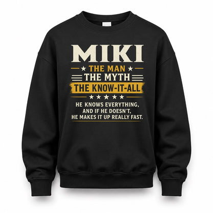 MIKI TM90-K04-125 - NAME Legendary Know-It-All Personalized Funny Shirt