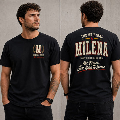 MILENA W68-F2-168 – Personalized Original Issue Apparel “The Original NAME Certified One-of-One"