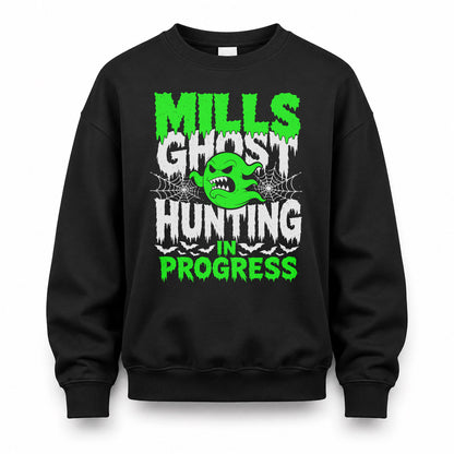 MILLS HW22-K06-109 - NAME Ghost Hunting In Progress Personalized Halloween Shirt