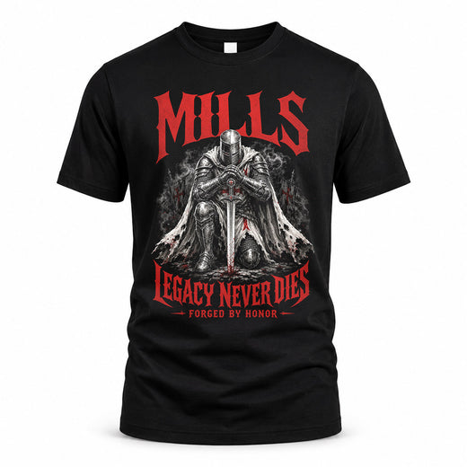 MILLS HS90-K04-109 - NAME Legacy Never Dies Forged By Honor Personalized Knight