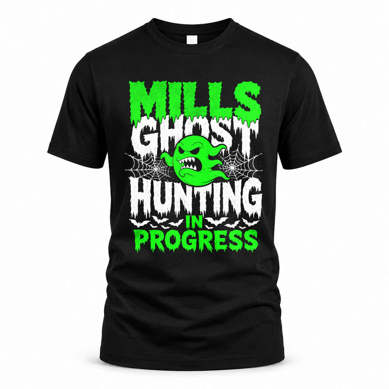 MILLS HW22-K06-109 - NAME Ghost Hunting In Progress Personalized Halloween Shirt