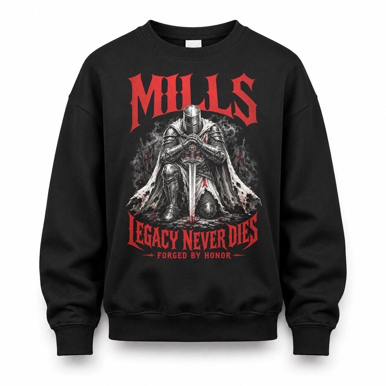 MILLS HS90-K04-109 - NAME Legacy Never Dies Forged By Honor Personalized Knight