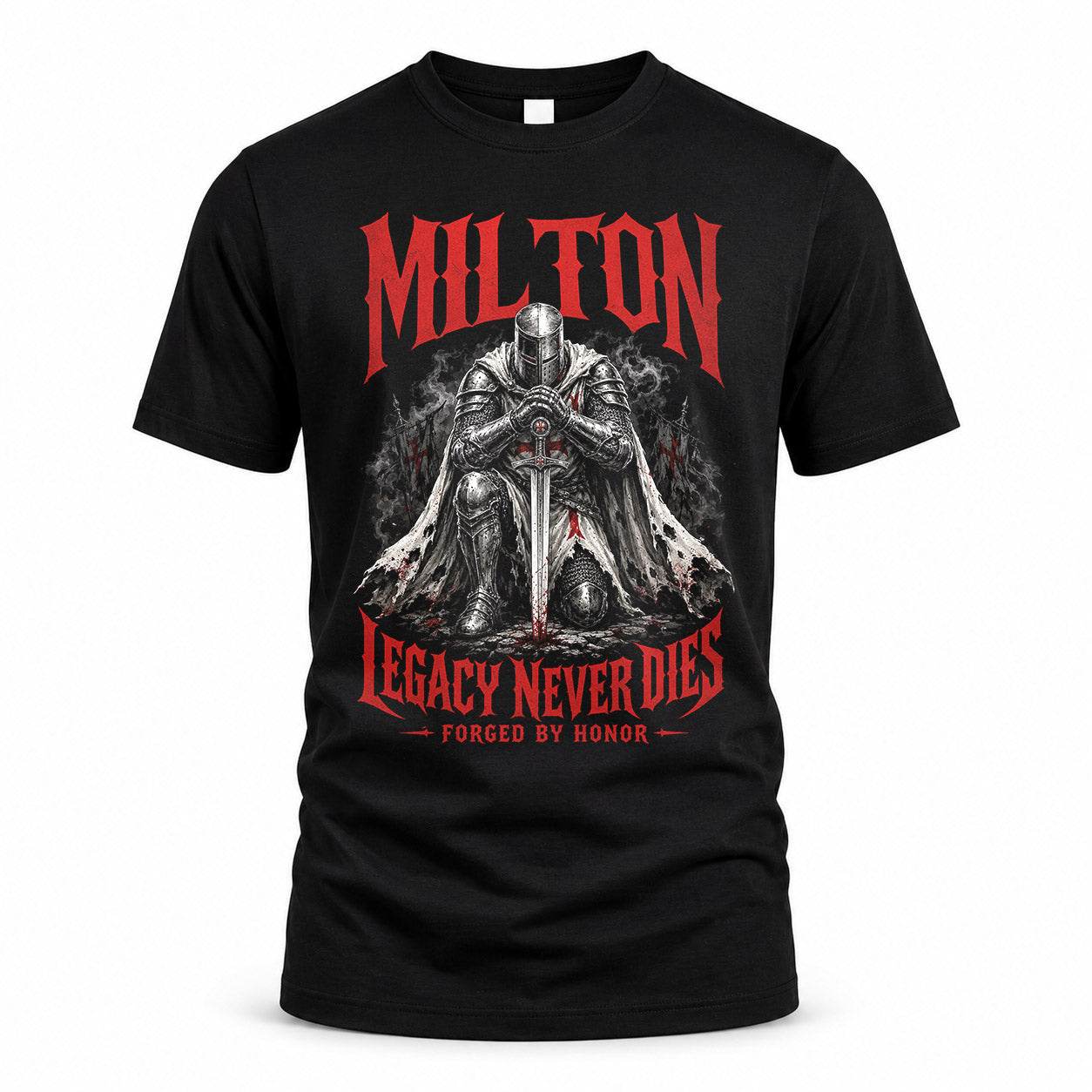 MILTON HS90-K04-109 - NAME Legacy Never Dies Forged By Honor Personalized Knight