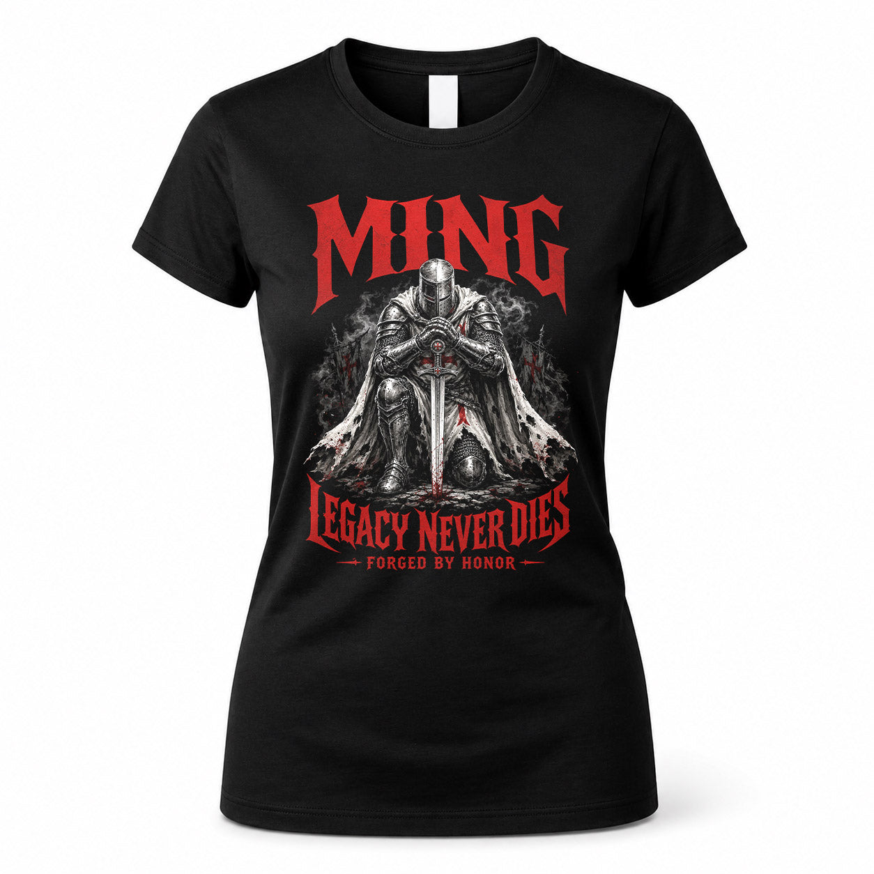 MING HS90-K04-109 - NAME Legacy Never Dies Forged By Honor Personalized Knight