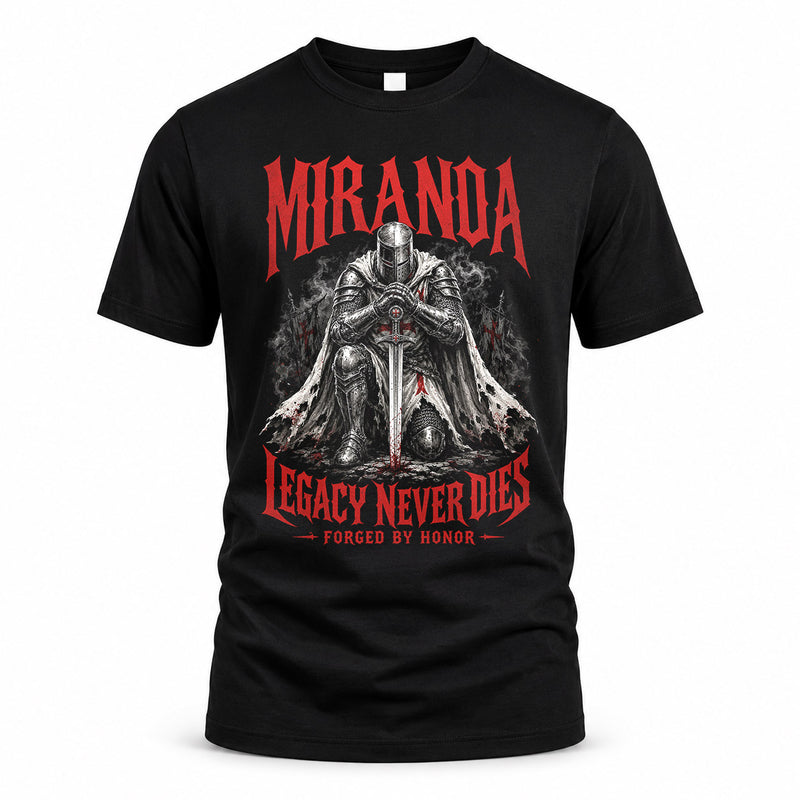 MIRANDA HS90-K04-109 - NAME Legacy Never Dies Forged By Honor Personalized Knight