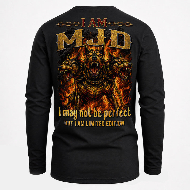 MJD MP88-F2-168–Personalized Bold Quote Apparel “I Am NAME I May Not Be Perfect But I Am Limited Edition