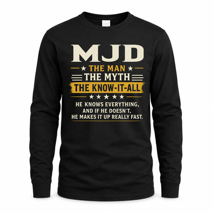 MJD TM90-K04-125 - NAME Legendary Know-It-All Personalized Funny Shirt
