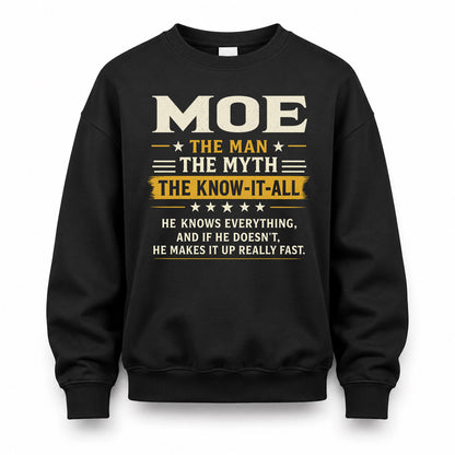 MOE TM90-K04-125 - NAME Legendary Know-It-All Personalized Funny Shirt