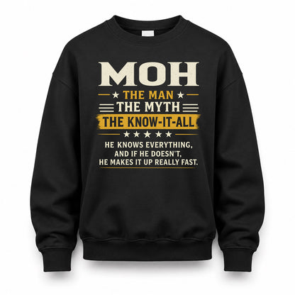 MOH TM90-K04-125 - NAME Legendary Know-It-All Personalized Funny Shirt