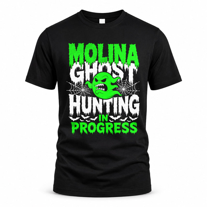 MOLINA HW22-K06-109 - NAME Ghost Hunting In Progress Personalized Halloween Shirt