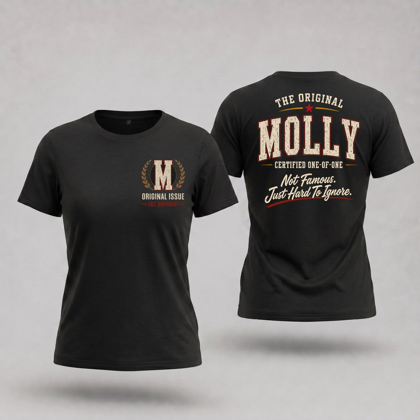 MOLLY W68-F2-168 – Personalized Original Issue Apparel “The Original NAME Certified One-of-One"