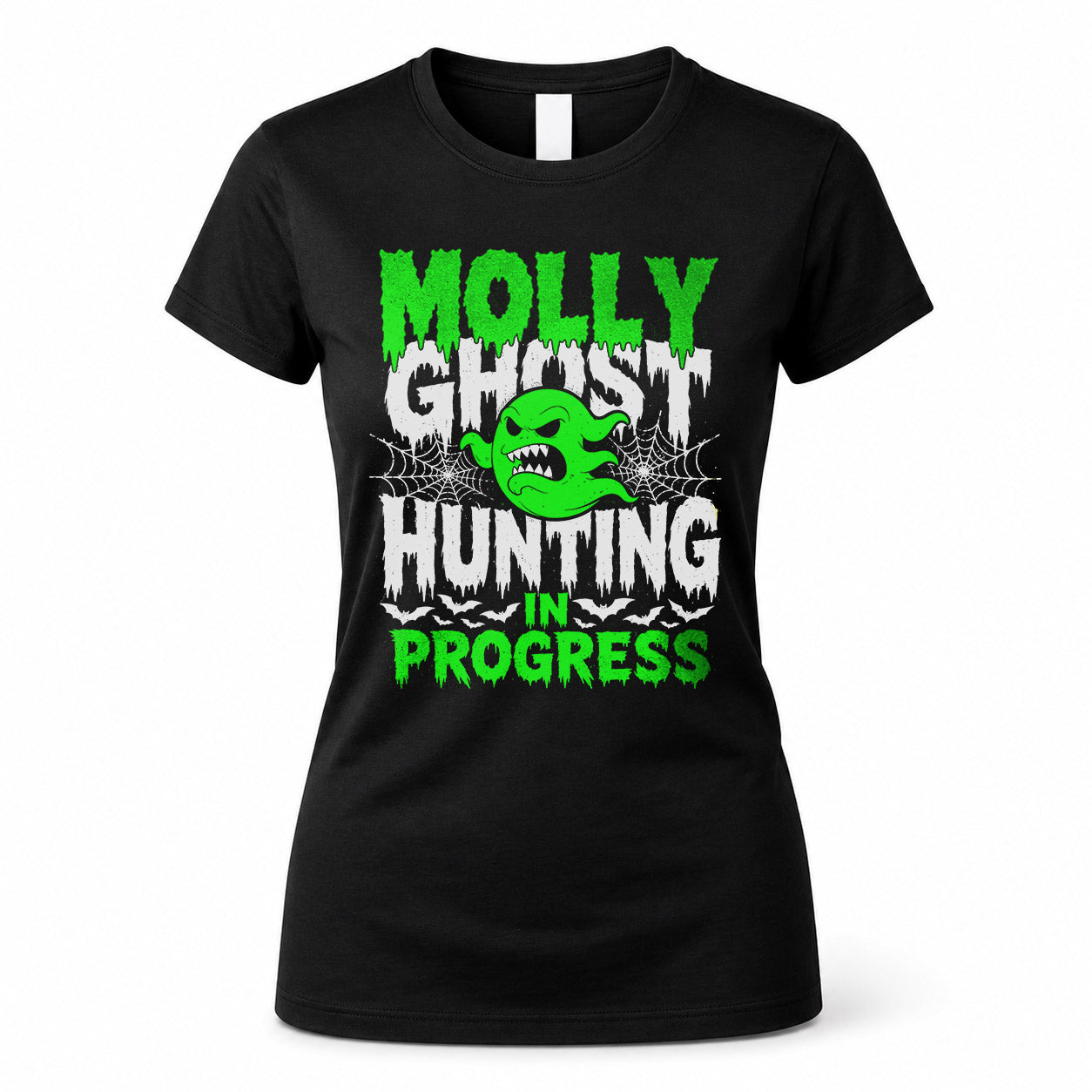 MOLLY HW22-K06-109 - NAME Ghost Hunting In Progress Personalized Halloween Shirt