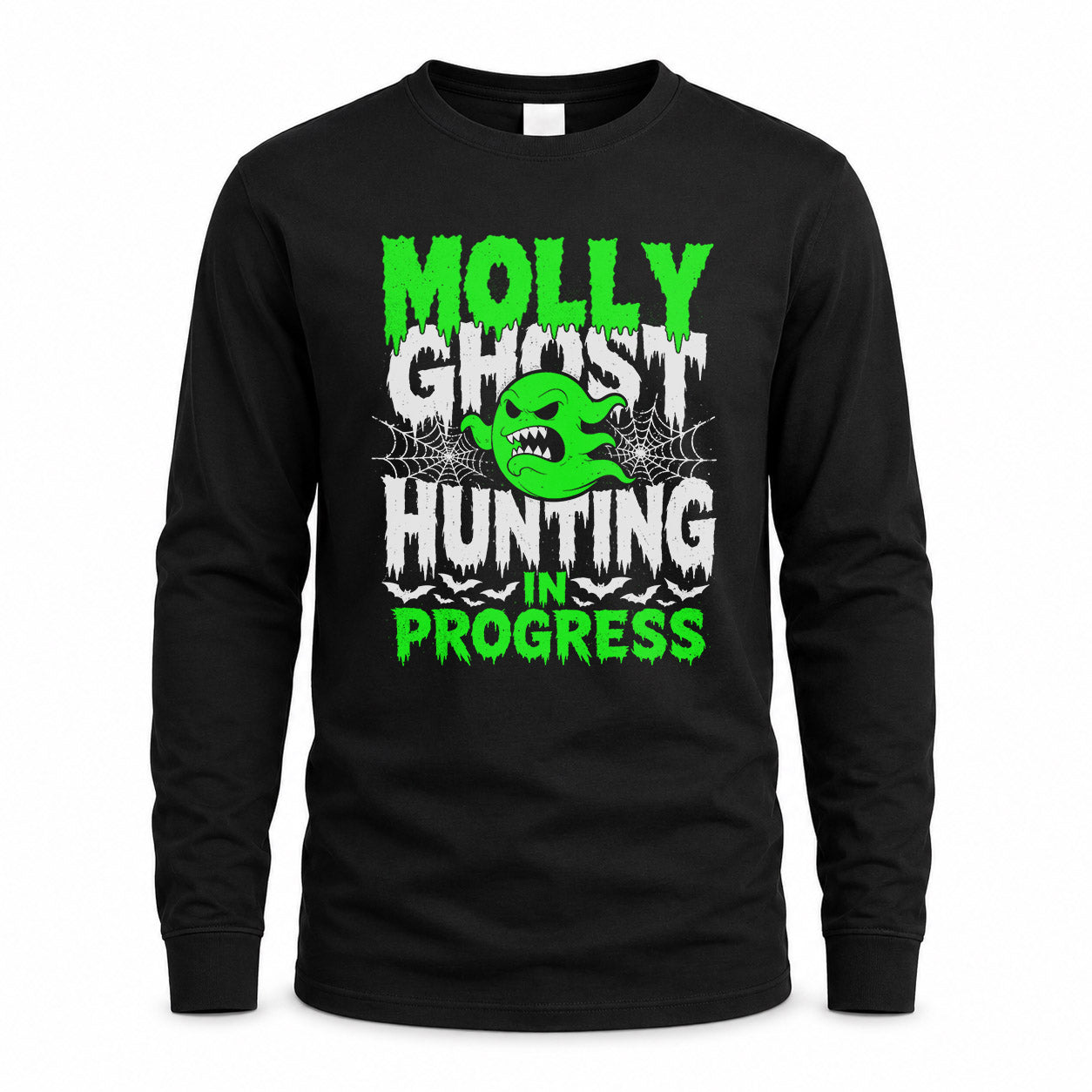 MOLLY HW22-K06-109 - NAME Ghost Hunting In Progress Personalized Halloween Shirt