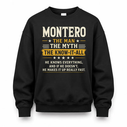 MONTERO TM90-K04-125 - NAME Legendary Know-It-All Personalized Funny Shirt