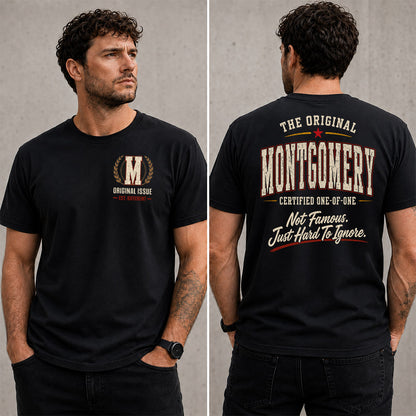 MONTGOMERY W68-F2-168 – Personalized Original Issue Apparel “The Original NAME Certified One-of-One"